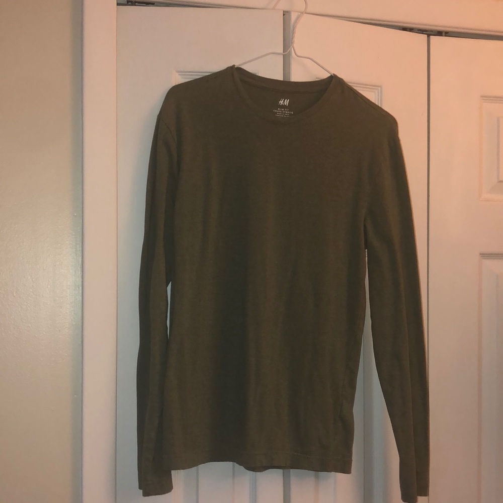Long sleeve shirt in olive